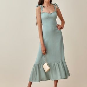 Reformation Nikita Dress Celadon Size 2 *Like New*